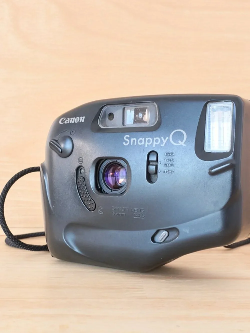 Canon Snappy Q Sketchbook Black 35mm Point and Shoot Film Camera Tested Working - Picture 3 of 7